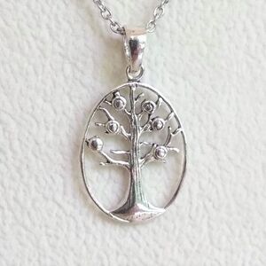 Tree of Life Sterling Silver Pendant Necklace and Chain
